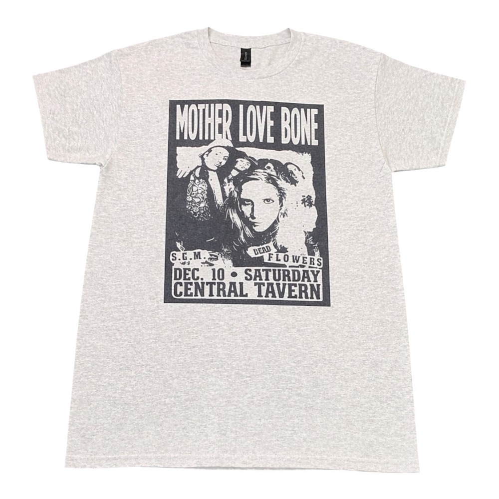 Mother Love Bone Central Tavern Concert Graphic T-Shirt Mens Heather Grey